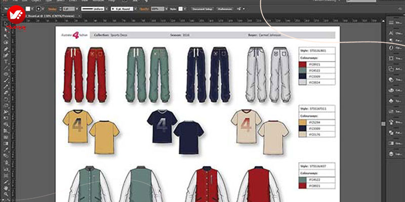 نرم افزار ایلاسترایتور در نرم افزارهای طراحی لباس