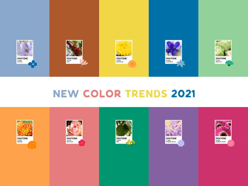 تصویر شاخص رنگ های سال ۲۰۲۱