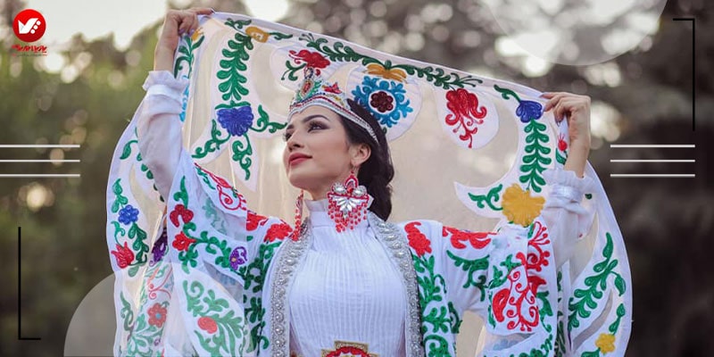 طراحی لباس زنانه تاجیکستانی