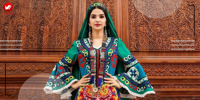 طراحی لباس مجلسی تاجیکستانی