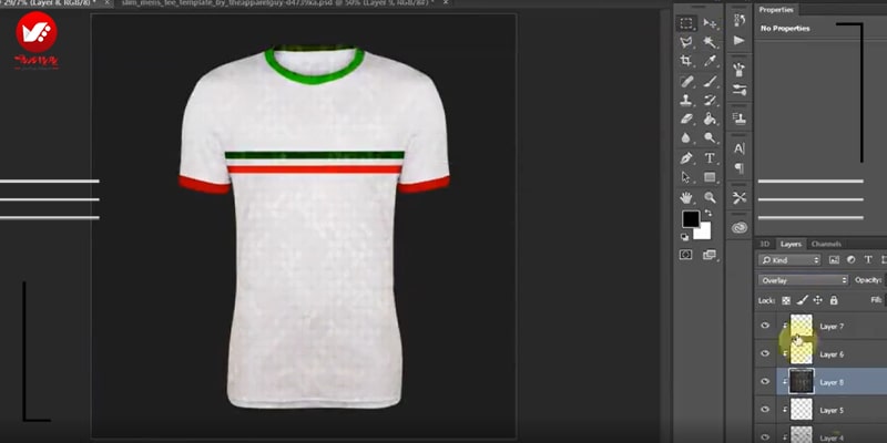آموزش طراحی لباس فوتبال با فتوشاپ